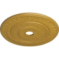 thumbnail image 3 of Ekena Millwork 26 3/4"OD x 3 5/8"ID x 1 1/8"P Leaf Ceiling Medallion (Fits Canopies up to 3 5/8"), Hand-Painted Iridescent Gold, 3 of 5