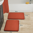 thumbnail image 2 of ComfiTime 2 Piece Bathroom Rugs Set – Thick Memory Foam, Non-Slip Bath Mat, Soft Plush Velvet Top, Ultra Absorbent, Small, Large & Long Rugs for Bathroom Floor, Coral, 17*24, 2PCS, 2 of 12