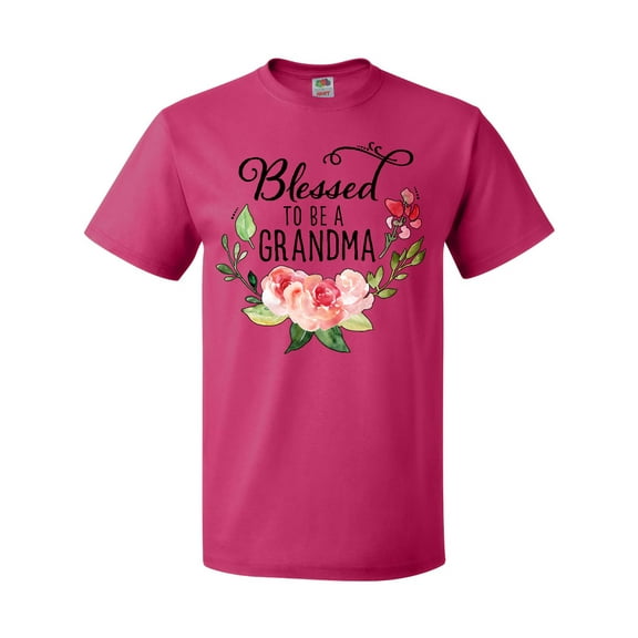 Inktastic Blessed to Be a Grandma with Flowers T-Shirt