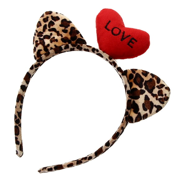 WHAMVOX  Headband Cute Cat Ears Hairband Cheetah Headbands Man Leopard