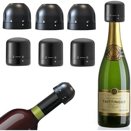 

6 Pack Wine Stopper 3Pack Champagne Stopper 3Pack Reusable Wine Corks 2022 New Wine Sealer Twist Seal Silicone Wine Bottle Stopper 1.5\‘\‘ Compact Wine Stopper Can Leak-proof Design
