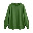 thumbnail image 4 of Womens Oversized Crewneck Sweatshirt | Soft Fleece Lined Long Sleeve Pullover, Loose Casual Fit, Workout Lounge Wear Daily Airport Outfits, 2026 Fall Winter Fashion Green Xl, 4 of 9