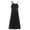 Black, variant on Yhong Women's Sleeveless Lyrical Dance Dress Asymmetrical Mesh Maxi Length with Built-in Leotard Ivory XL