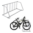 thumbnail image 1 of Heavy Duty Single-Sided Floor Bike Rack – Freestanding 6-Bike Storage Stand, 72" Grid Design for Garage, Indoor, Outdoor, Bike Events, Ground Mount Accessories, Gray | 6-car single-sided, 1 of 7