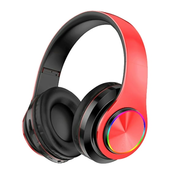 B39 RGB Luminous Wireless Gaming Headset, Bluetooth 5.0 Stereo Headphone Foldable Earphone with Mic for PS4 Xbox360 PC Mac SmartPhone