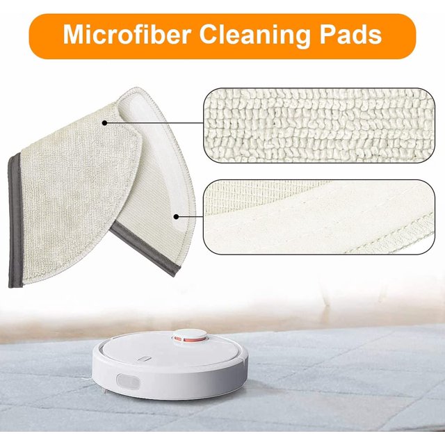 8 Mopas Accesorios para Robot Aspirador Roborock Q7 Max Plus / Q7 Max / Q7 Plus / Q7, Paños de Limpieza para Xiaomi Roborock S6 / S6 Max / S6 MaxV / S5 / S5 Max / S50 S51 E4 E5 E6