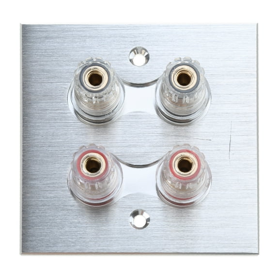 Yammee High-End Banana Binding Post Inset Wall Plate Home Theater Aluminum Alloy Banana Binding Post Copper Made Wall Plate