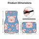 thumbnail image 5 of Balery Cute Pig Flowers Juego de 4 Alfombrillas para Auto, Revestimientos de Caucho Resistente, Diseño Antideslizante, 5 of 7