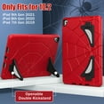 thumbnail image 3 of Dteck for iPad 9/8/7 Generation 10.2 inch 2021 & 2020 and 2019 version ,Heavy Duty Shock Resistant Rugged Protection case,with Kickstand for Kids Boys Childrenipad,Red+Black, 3 of 5