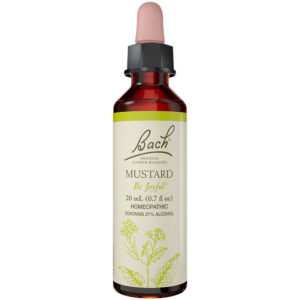 Bach Original Flower Remedies, Mustard for Joy, 20mL Dropper