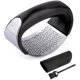 thumbnail image 1 of Garlic Press Garlic Crusher Kitchen Garlic Rocker 304 Food Grade Stainless Steel Ginger Crusher With Cleaning Brush & Silicone Garlic Peeler, 1 of 5