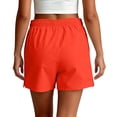 thumbnail image 4 of Shorts Women Trendy Quick Dry Shorts for Womens Summer Cooling Lightweight Shorts Elastic Waist Fitness Sports Bottoms Orange L, 4 of 7