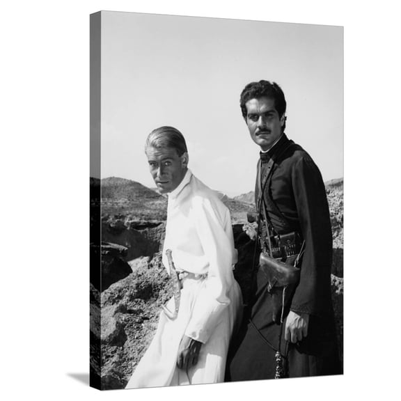 Art.com Lawrence of Arabia, Peter O'Toole, Omar Sharif, 1962 Stretched Canvas Print Wall Art, 18" x 24"