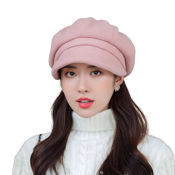 TELOLY Womens Newsboy Hats Fall Wool Cabbie Beret Tweed Girls Paperboy Cap Newsboy Caps for Women