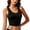 Black, variant on Hrsba Tank Tops for Women Crew Neck Back Cutout Sports Breathable Lightweight Workout Tops