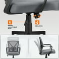 thumbnail image 2 of Alden Design Adjustable Mesh Office Chair Mid Back Executive Chair with Wheels, Dark Gray, 2 of 11