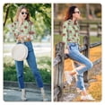 thumbnail image 7 of KLL Lilies Flowers Print Women's Long Sleeve Pajamas with Pants Sleepwear Loungewear 2 Set-XX-Large, 7 of 7