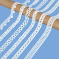 thumbnail image 6 of 6 Styles 12 Yards Assorted White Lace Trim Vintage Eyelet Floral Pattern Edge Fabric Embroidery Trimming Crochet Ribbon for Sewing Making Wedding Decor Gift Wrapping Diy Craft Bouquet Supply White, 6 of 6