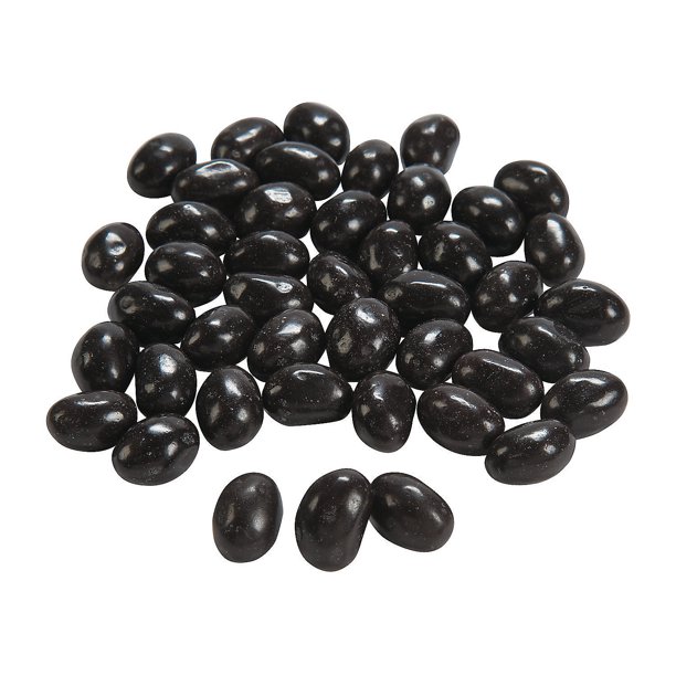 Black Jelly Beans 2Lb Edibles 750 Pieces