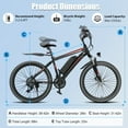 thumbnail image 5 of Elifine 500W Electric Bike for Adults, 26" Mountain Electric Bicycle with 5 Riding Modes Ebike, 48V 7.8Ah Battery, Shimano 21 Speed, 19.8 mph Aluminum Alloy Electric Commuter Bike UL2849, 5 of 12