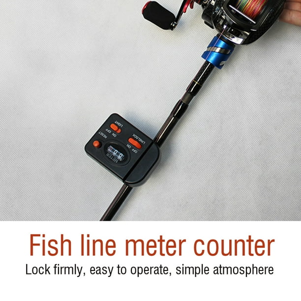 Walfront Professional Clip-On Rod Fishing Line Counter Depth Finder Digital Diaplay 99m, Fishing Line Meter Counter,fishing Line Counter