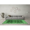thumbnail image 3 of Ahgly Company Indoor Square Oriental Emerald Green Traditional Area Rugs, 7' Square, 3 of 4