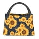 thumbnail image 1 of Fotbe Navy Blue Plaid Sunflower Bolsa Térmica Portátil con Estampado, Bolsa de Entrega de Alimentos Aislada, Bolsa Reutilizable de Gran Capacidad para Comidas y Supermercado, 1 of 6