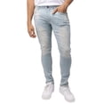 thumbnail image 3 of CULTURA AZURE Mens Skinny Fit Jeans, Light Blue, 30X32, 3 of 6