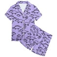 thumbnail image 3 of WEAIXIMIUNG Ensemble de Vêtements de Maison Peints à la Main pour Enfants, Pyjama à Colorier pour Fille, 110, 3 of 5