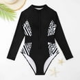 thumbnail image 6 of Generic Women's One Piece Rash Guard Swimwear Long Sleeve Zipper Surfing UV Protection Swimsuit Surfing Bathing Suits, 6 of 7