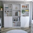 thumbnail image 6 of Emery 3 Piece Living Room Set with 3 Bookcases, White, 6 of 6