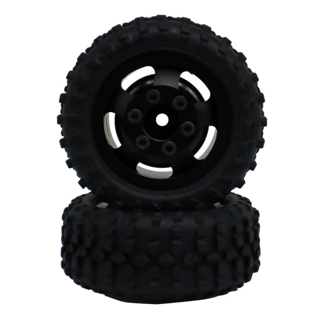 ZheElen RCGOFOLLOW Wheel Rims Tyre For SCX24 Plastic Crawler Wear-resistant 2pcs RC Car Accessories Replacement Parts RC Upgrade Part Black