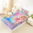 thumbnail image 4 of jejeloiu Colorful Ombre Alphabet E Twin Sheet Sets For Girls,Dreamy Princess Style Bedding For Kids,3-Piece, 4 of 6