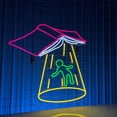 thumbnail image 3 of Craftnamesign Book Spaceship And Alien Neon Signs, Spaceman Decor, Bedroom Wall Art, 3 of 4