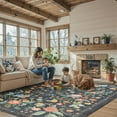 thumbnail image 6 of CHITOOMA 5'x7' Machine-washable Area Rugs for Living Room, Stain Resistant Non-Shed Carpet, Boho Floral Area Rugs with Non-Slip Backing for Bedroom, Dining Room, Dorm, Office, 6 of 8