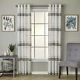 thumbnail image 3 of SKL Home Slate StripeCurtain Panel Pair, White, 52x84, 3 of 5