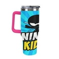 thumbnail image 3 of Ninja Kidz 40 Oz Tumbler With Handle And Straw, Stainless Steel Vacuum Travel Mug, Double Wall Vacuum Insulated Tumbler With Lid, Water Bottle for Gifts Party Office Coffee, 3 of 8