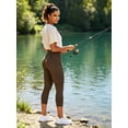 thumbnail image 6 of NELEUS Womens Plus Size High Waist Capri Yoga Leggings Cropped Pant for Workout with Two Pockets,Coffee Brown,US Size 3XL, 6 of 11