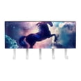 thumbnail image 2 of PhooArto Key Holder for Wall Decorative with 5 Key Hooks, Unicorn Silhouette Galaxy Nebula Cloud Holders Wall Mount Organizer with Mail Key Rack, Self Adhesive, 2 of 7