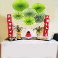 thumbnail image 4 of Hanging Paper Fans Party Set Silver Round Pattern Paper Garlands Decoration For Birthday Shower Graduation Retirement Set Of 6, Graduation Paper Fan Case, 4 of 5