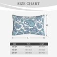 thumbnail image 3 of Plush Throw Pillow Covers, Green Blue Paisley Pillow Cases with Invisible Zipper, Breathable Microfiber Pillow Cases Standard Size for Sleeping Bedroom Sofa Living Room 14x20, 3 of 5