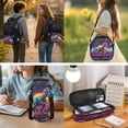 thumbnail image 5 of Yspwyqan Neon Retro Dinosaur 4Pcs Boys Backpack Set with Lunch Box Pencil Case Water Bottle Bag, 17 Inch Multi-Pocket Lightweight Kids Backpack for Elementary Middle School, 5 of 7