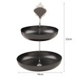 thumbnail image 2 of Soporte De Hierro De Dos Niveles Para Servir Frutas, Bandeja Para Aperitivos, Plato Redondo, Magdalenas, Frutas, Postres, Té, Pastel, Soporte Para Fiesta De Cocina Guardurnaity HA020738-00, 2 of 7