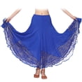 thumbnail image 1 of Falda de baile flamenco con lentejuelas full swing falda de malla traje de vals royal blue Sunnimix vestido de la falda de la danza de salón, 1 of 8