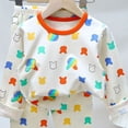 thumbnail image 4 of Ulanda Unisex Baby Boy Girl Cute Animal Print Sweatshirt&Pant Clothing Set Toddlers Cotton Outfits Set for Spring Autumn (Orange, 18-24 Months), 4 of 4