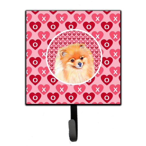 Pomeranian Hearts Love and Valentines Day Portrait Leash or Key Holder