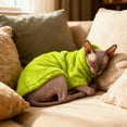 thumbnail image 4 of Jersey de forro polar para gatos sin pelo Sphynx, cálido y acogedor para gatos sin pelo y perros pequeños. Chaqueta suave de cuatro patas con puños acanalados (XS-XXL, varios colores), 4 of 6