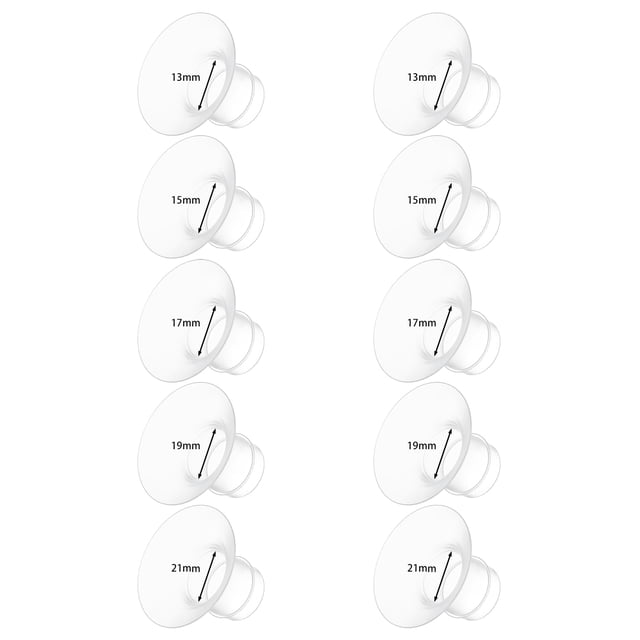 Juego de insertos de brida, 10 piezas, 13/15/17/19/21 mm para extractor de leche Momcozy
