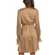 thumbnail image 5 of VISgogo Vestido casual para mujer, estampado de leopardo, manga larga, cuello en V, cintura elástica, vestido corto de vendaje VISgogo moda, 5 of 9