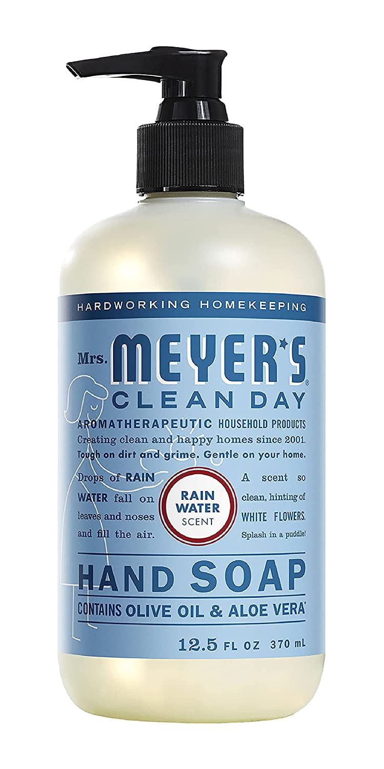 Mrs. Meyer’s Clean Day Liquid Hand Soap Variety Pack, 1 Rain Water Scent Hand Soap, 1 Oat Blossom Scent Hand Soap, 1 Plum Berry Scent Hand Soap, 12.5 FL OZ (3 CT)